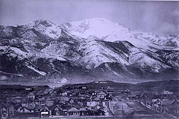 Colorado Springs and Pikes Peak circa 1900.
