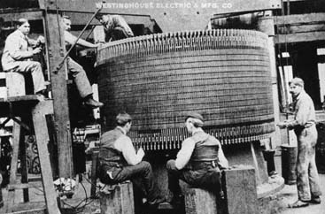 A Niagara generator under construction at Westinghouse in Pittsburg in 1894.