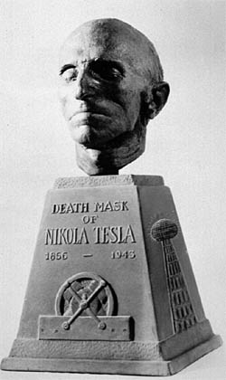 The death mask of Nikola Tesla.